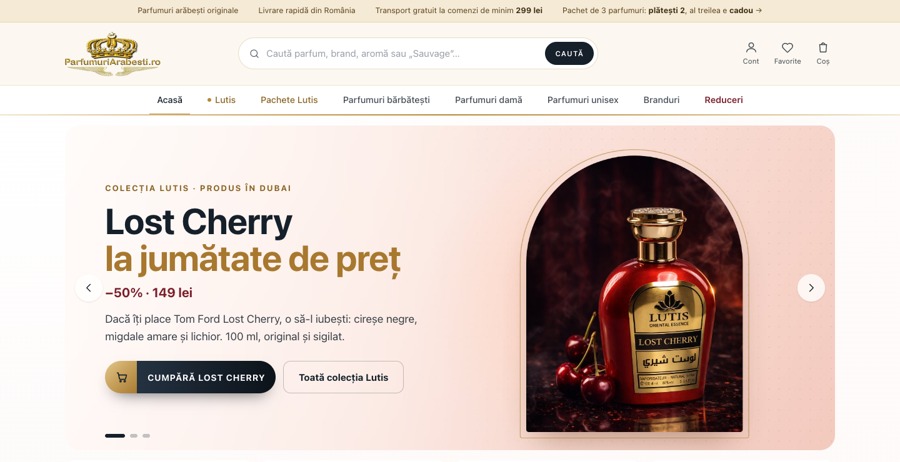 Magazin online Parfumuri Arăbești — parfumuriarabesti.ro